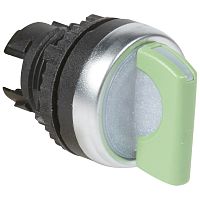Переключатель - Osmoz - для комплектации - с подсветкой - 3 положения с возвратом справа и слева в центр - 45° - зеленый | код 024058 |  Legrand